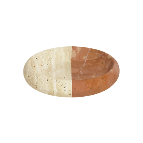 Polar Bowl Coral & Travertine