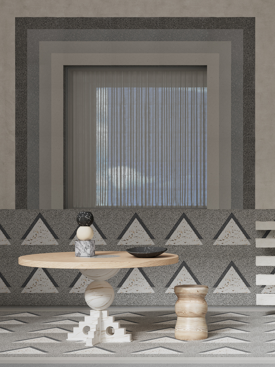 Akragas Grigio Terrazzo Tile